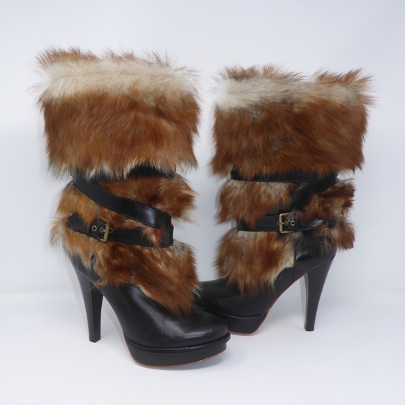 ugg heels with fur